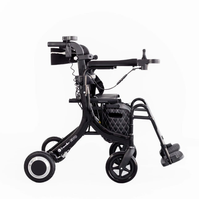 3 In 1 Steady Stride Hybrid Walker Electric Wheelchair - Black