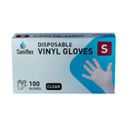 Powder Free Vinyl Gloves - Disposable Medical Gloves - 100 Clear Gloves