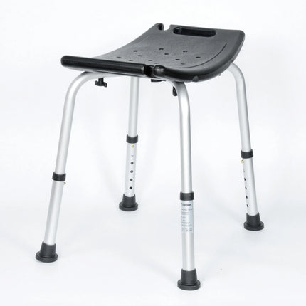 Yippee Adjustable Curved Shower Stool Seat - Black