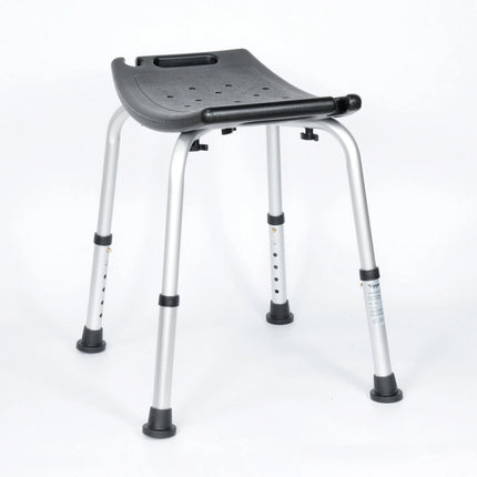 Yippee Adjustable Curved Shower Stool Seat - Black