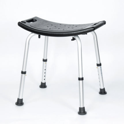 Yippee Adjustable Curved Shower Stool Seat - Black