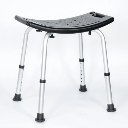 Yippee Adjustable Curved Shower Stool Seat - Black