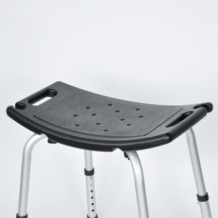 Yippee Adjustable Curved Shower Stool Seat - Black