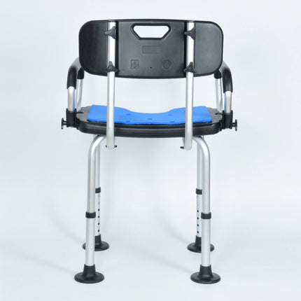 Shower Chair With Padded Soft Seat & Backrest - Black