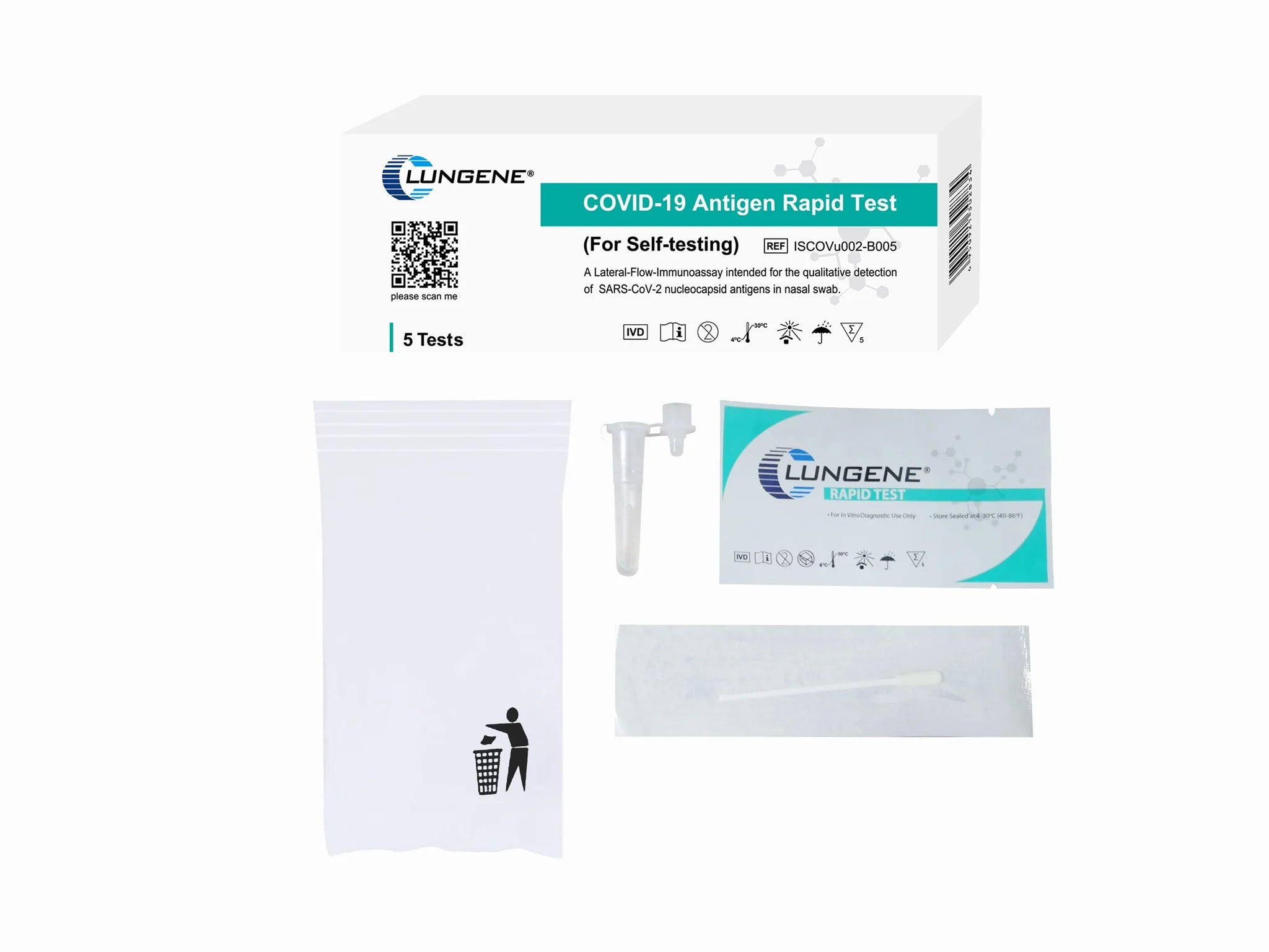 Clungene Very High Sensitivity Rapid Antigen Nasal Test Apr 2026 – 500 Pack