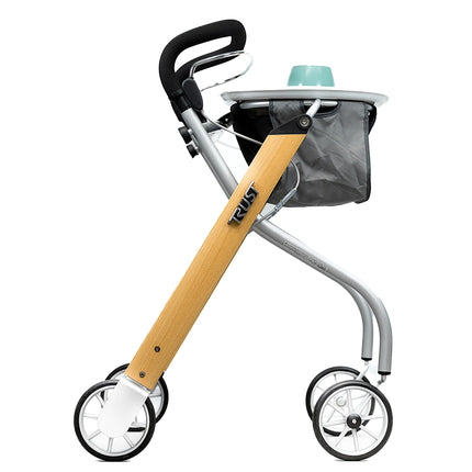 Indoor Mobility Wheelie Walker Trust Care Let's Go Rollator Including Tray