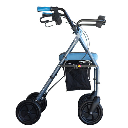 Comfort Plus Airgo Rollator (BARIATRIC) XWD Mobility Wheelie Walker - Blue