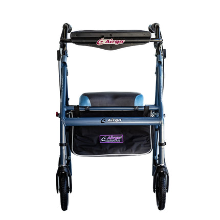 Comfort Plus Airgo Rollator (BARIATRIC) XWD Mobility Wheelie Walker - Blue