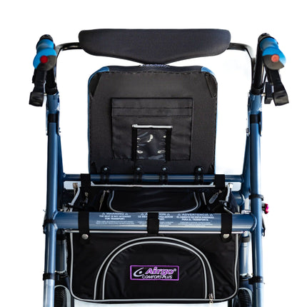 Comfort Plus Airgo Rollator (BARIATRIC) XWD Mobility Wheelie Walker - Blue