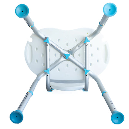 Ergonomic Adjustable Shower Chair Bath Stool Seat - With Back Rest