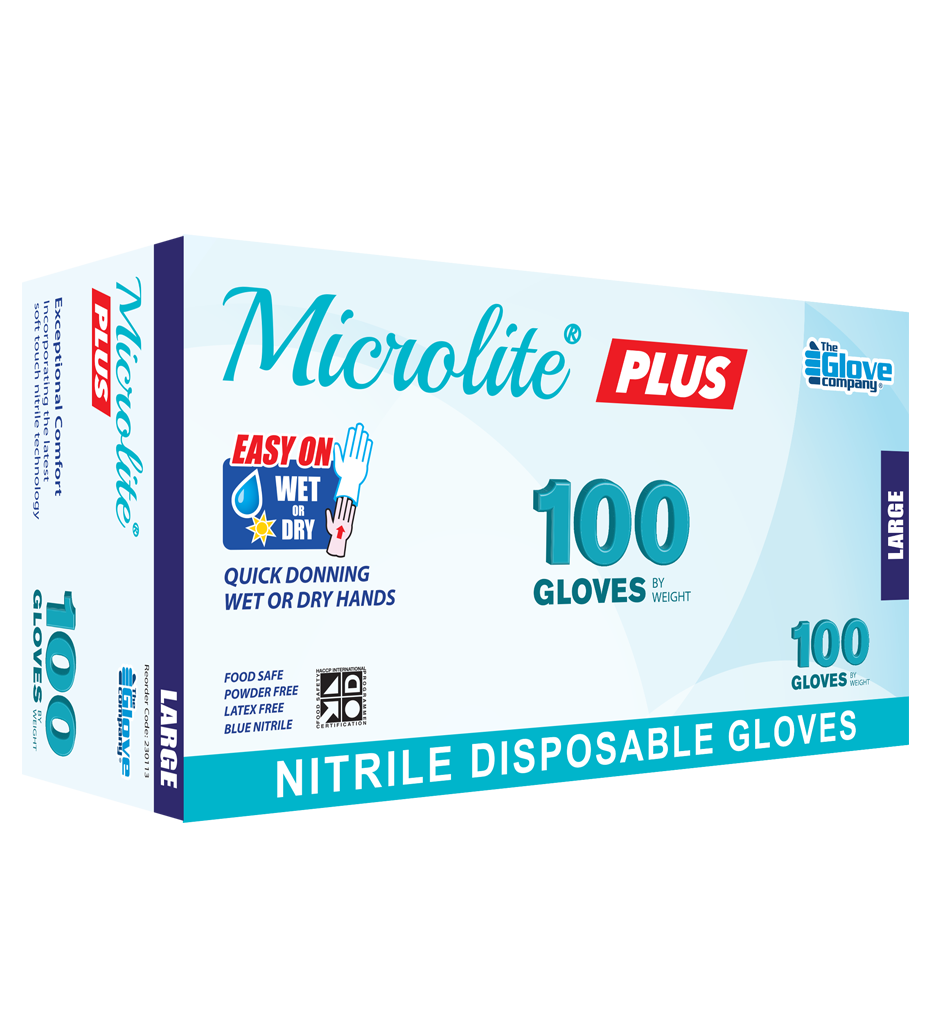 Microlite Nitrile Plus - Disposable Medical Gloves - 100 Gloves