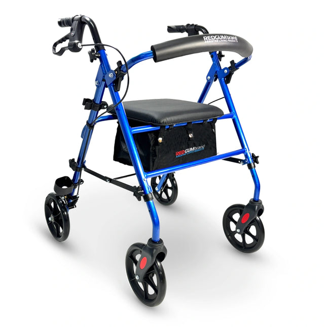 Redgum Adjustable Height Lightweight Seat Walker - 8" Wheels