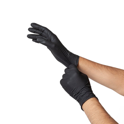 Saniflex Light Industrial Black Nitrile Gloves 100 Pack