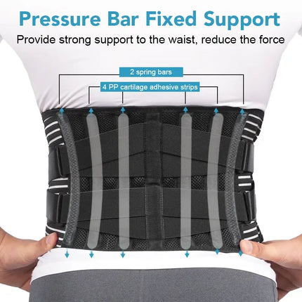 Back Lumbar Support Brace Adjustable Support Belt - Orthopedic