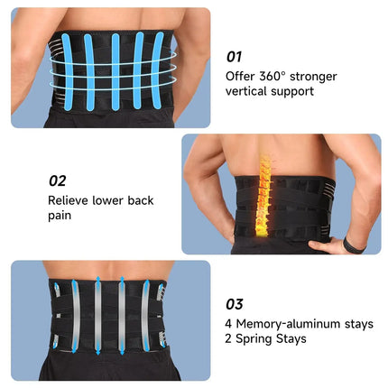 Back Lumbar Support Brace Adjustable Support Belt - Orthopedic