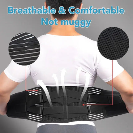 Back Lumbar Support Brace Adjustable Support Belt - Orthopedic