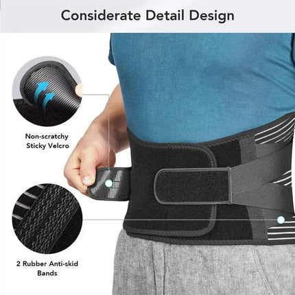 Back Lumbar Support Brace Adjustable Support Belt - Orthopedic