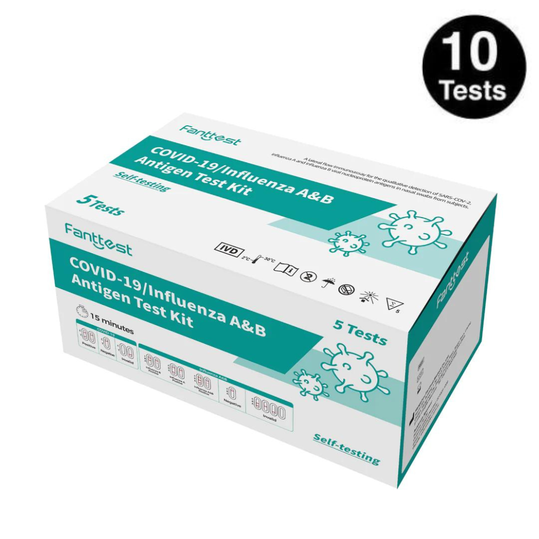 Rapid Combo Influenza A/B & Covid Flu RIDT Tests