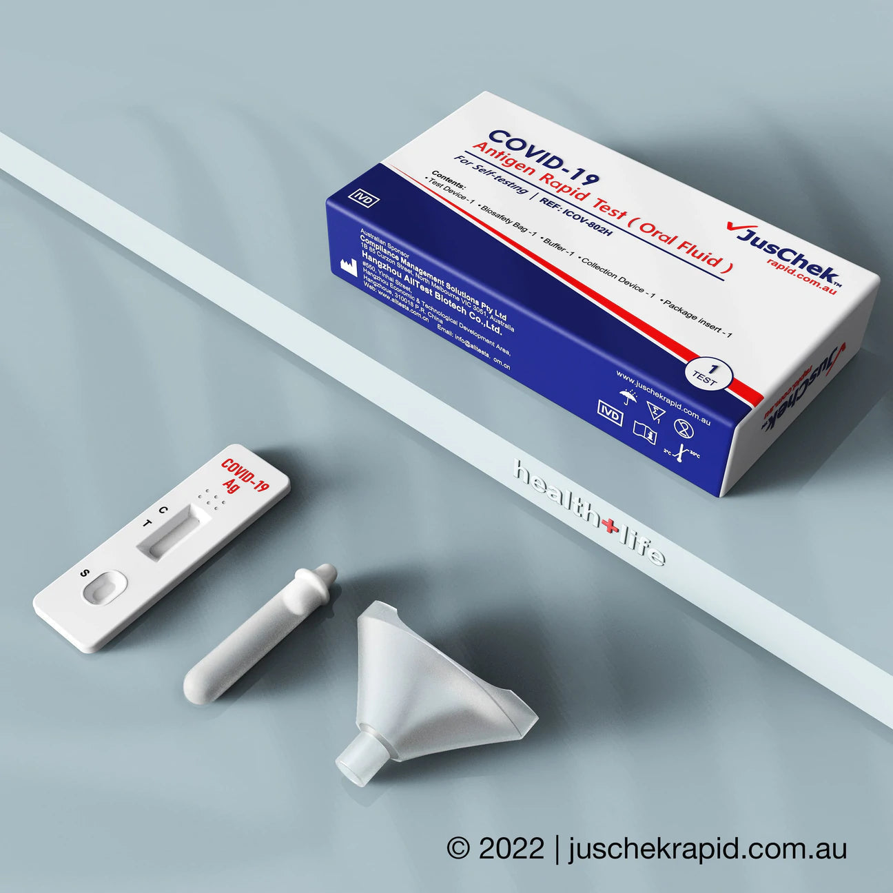 High Sensitivity JusChek Rapid Antigen Saliva Test RATs (Oral/Saliva) – 1000 Pack