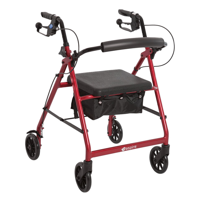 Aspire Classic 6" Seat Mobility Wheelie Walker Rollator