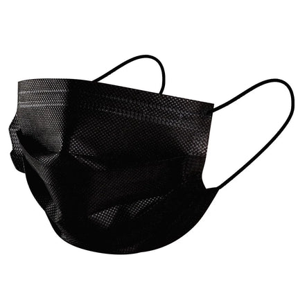 3Ply Surgical Face Mask Black 50pk - Black